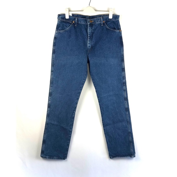 Vintage Wrangler Cowboy Cut Straight Leg Blue Jeans • Medium Wash • 36 x 34 Mens - Picture 5 of 7